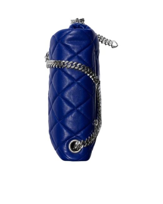 Burberry Blue Shield Lock Quilted Shoulder Bag