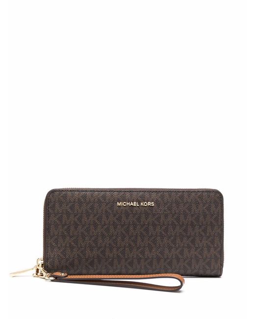 MICHAEL Michael Kors Gray Monogram Printed Large Wallet