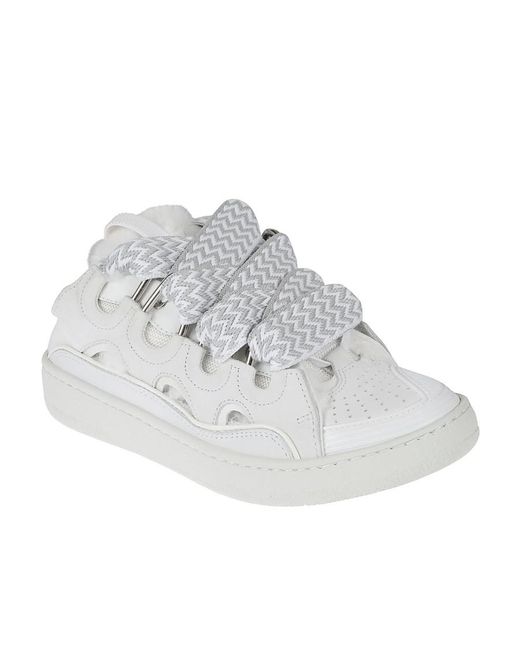Lanvin White Logo Casual Shoes for men
