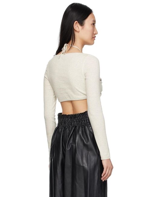 Rosetta Getty Black Halterneck Cropped Top