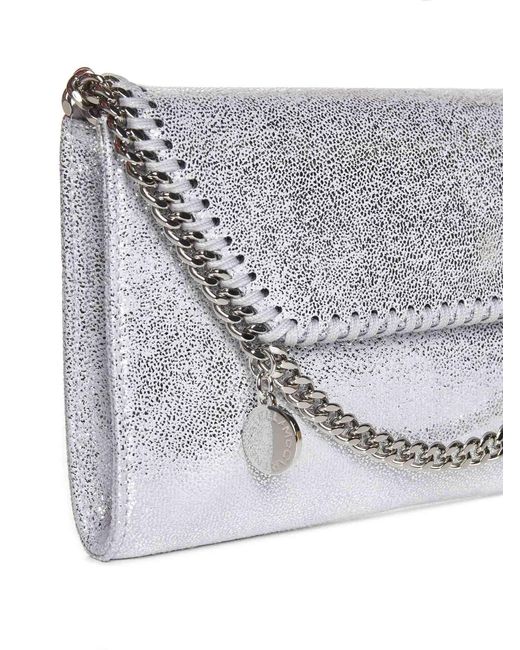 Stella McCartney Gray Falabella Wallet Crossbody Bag