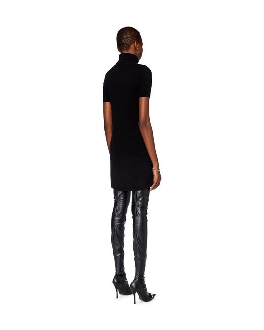 DIESEL Black M-Argaret Logo Embroidered Short-Sleeved Dress
