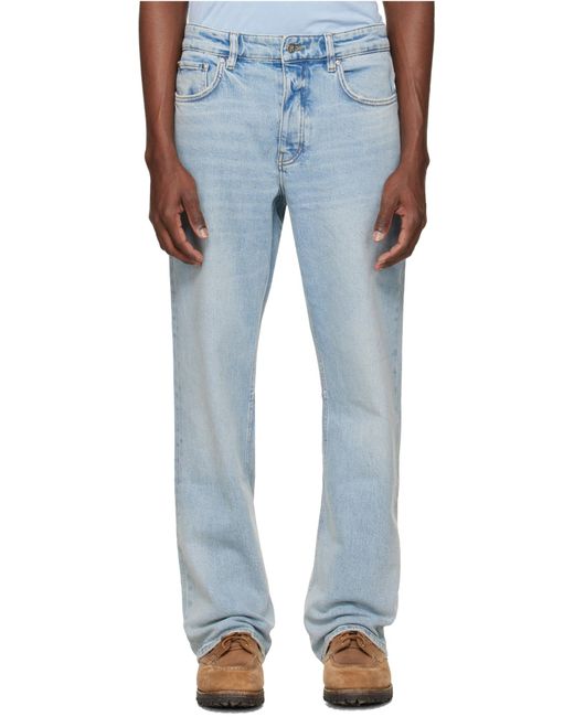 Represent Blue Kick Flared Denim Jeans for men