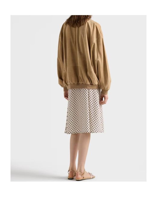 Prada White Polka-Dot Print Marocain Shirt Dress