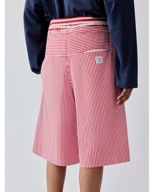 Jacquemus Pink Striped The Summer Shorts for men