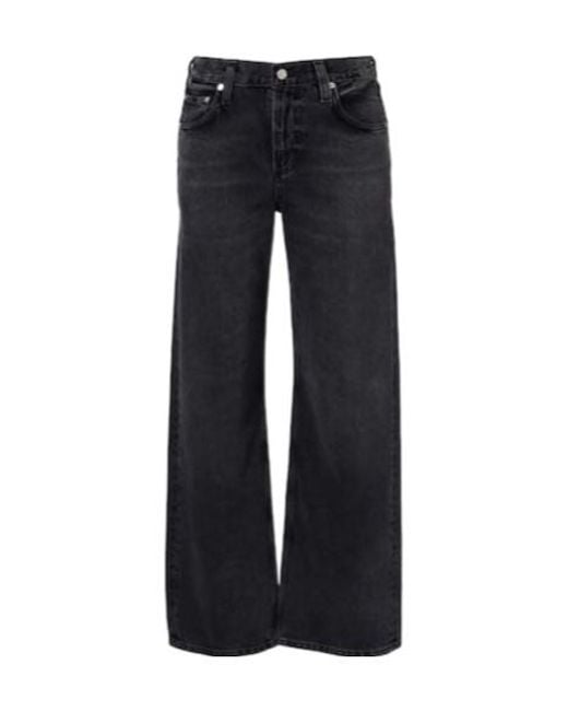 Citizens of Humanity Black Lindz Low-Rise Straight Jeans