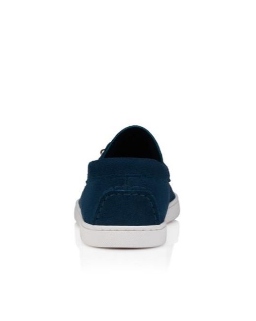 Christian Louboutin Blue Chambeliboat Slip-On Loafers for men