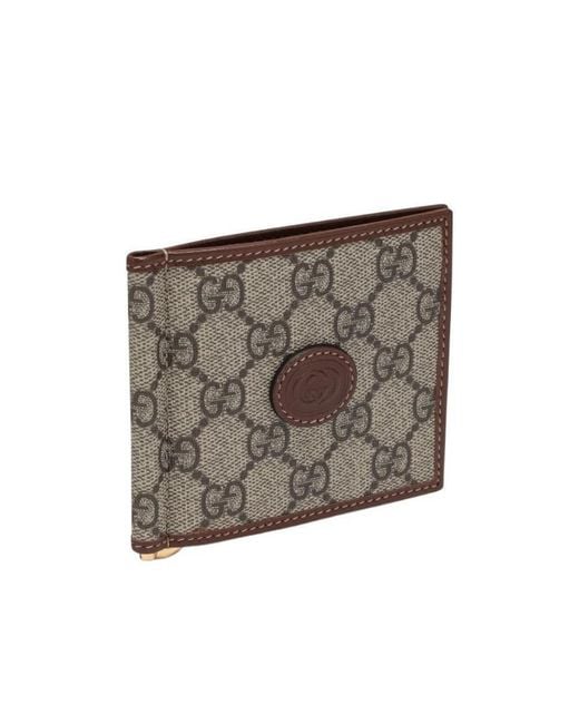 Gucci Brown Gg-Canvas Bi-Fold Wallet for men