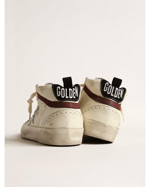 Golden Goose Deluxe Brand Natural Mid Star Glittered Sneakers