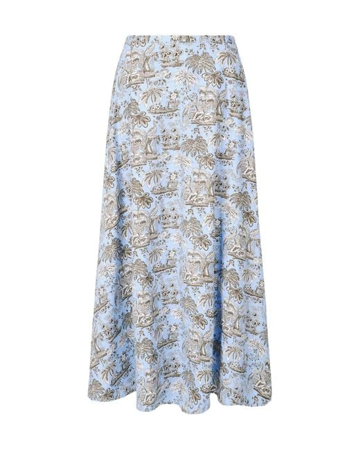 Staud Blue Axel Skirt
