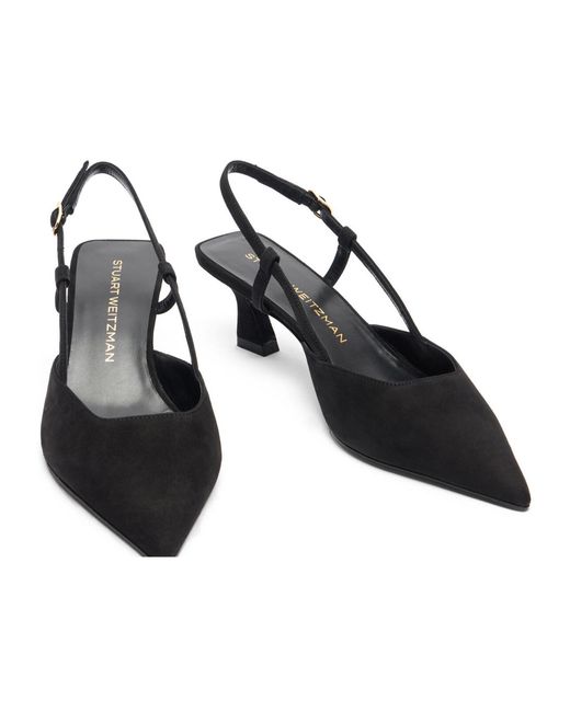 Stuart Weitzman Black Vinnie Slingback Pumps