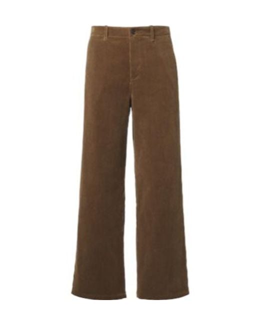 Jil Sander Brown Cotton Corduroy Wide-Leg Pants for men