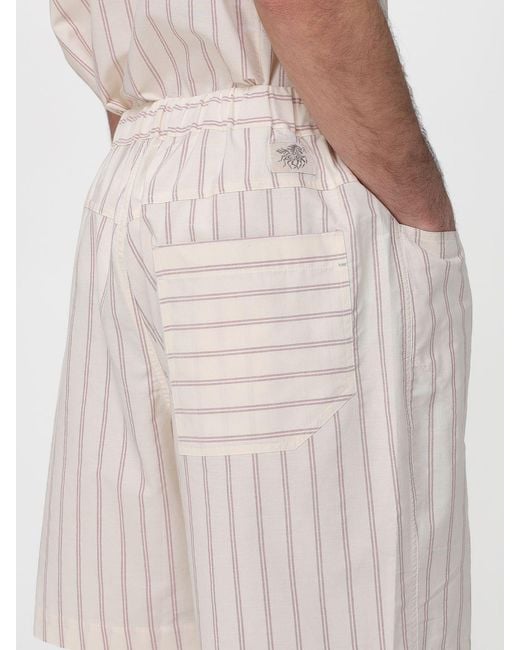 RANRA White Striped Shorts for men