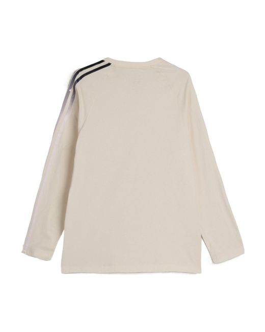 Y-3 Natural Long Sleeve Logo T-Shirt for men