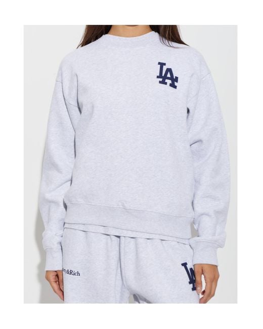 Sporty & Rich White Sr X La Dodgers Long-Sleeve Sweatshirt