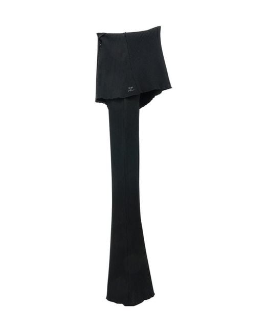 Courreges Black Logo Casual Pants