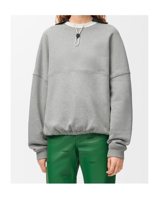 Loewe Gray Medium-Weight Fleece Sweatshirt