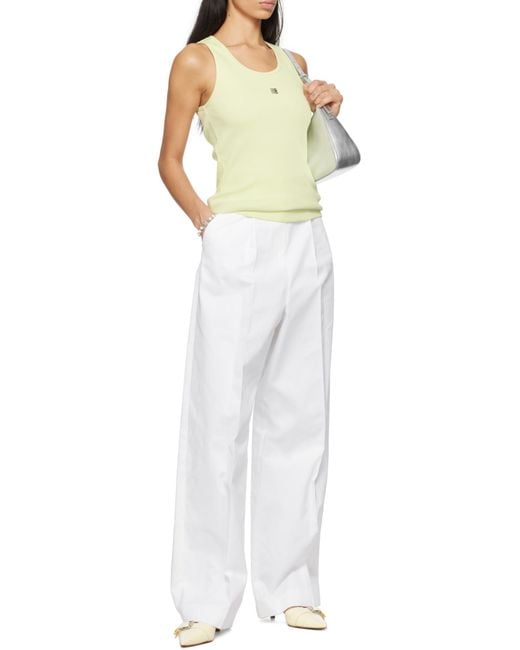 Givenchy White Cotton Wide-Leg Trousers