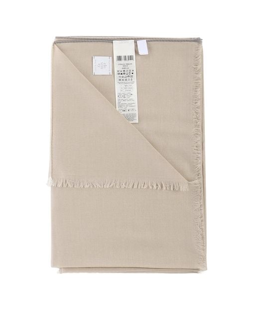 Eleventy Natural Fringe-Trim Scarf for men