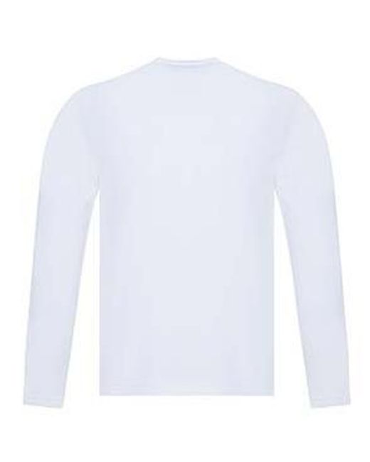 EA7 White Logo Printed T-Shirt for men