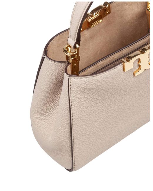 Tory Burch Natural Eleanor Pebbled Mini Satchel Bag