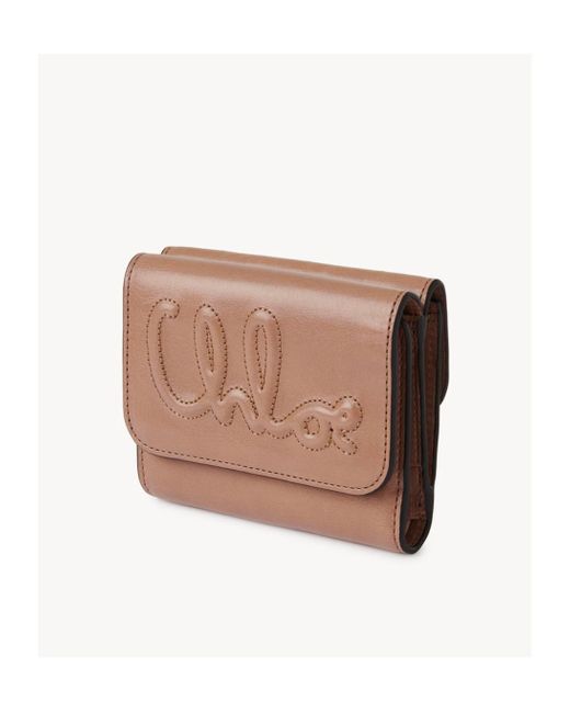 Chloé White Chloé C Small Tri-Fold Wallet