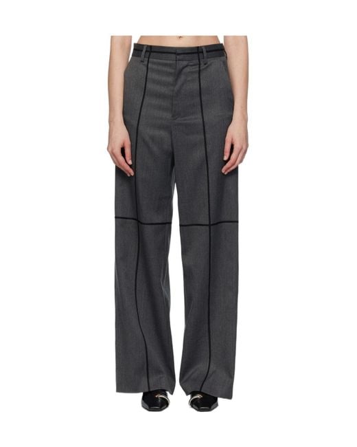MM6 by Maison Margiela Black Pleated Pants