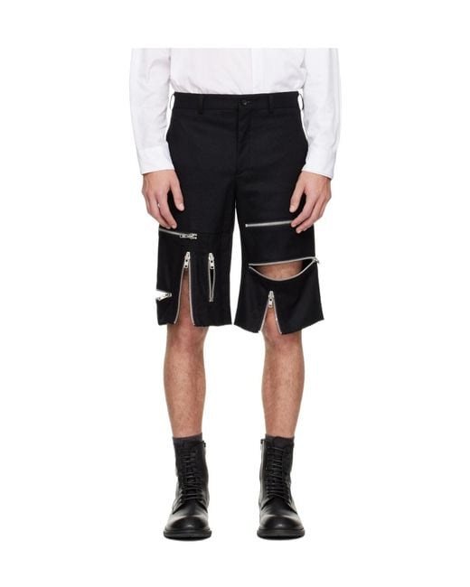 Comme des Garçons Black Belt Loops Shorts for men