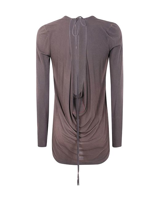 Uma Wang Brown Long-Sleeved T-Shirt