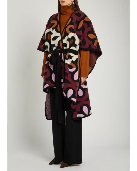 LaDoubleJ Red Maiolika Patterned Wool Robe