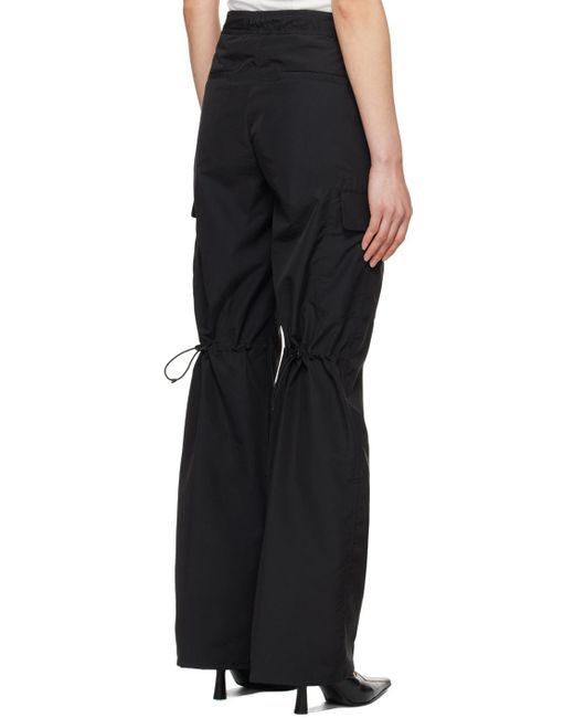 Our Legacy Black Wide-Leg Cargo Trousers