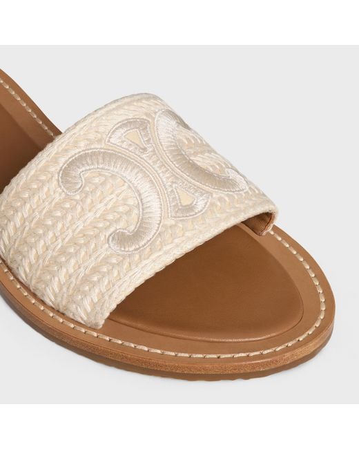 Céline White Lympia Slippers