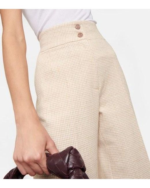 Altuzarra White Wide-Leg Cotton-Blend Pants