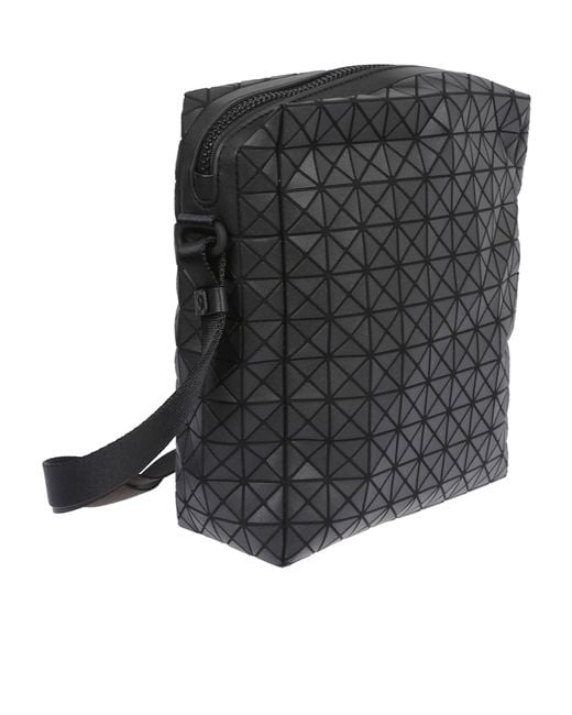 Issey Miyake Black Geometric Pattern Crossbody Bag for men