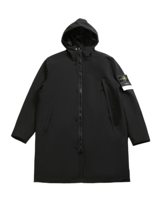 Stone Island Black Padded Coat for men