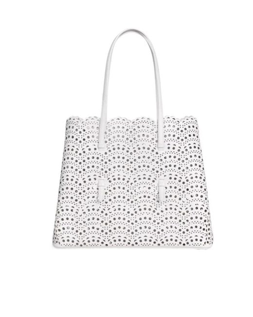 Alaïa White Mina 37 Bag