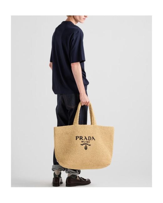 Prada Blue Cotton T-Shirt for men
