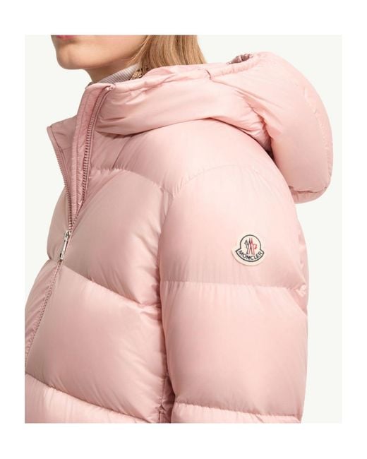 Moncler Pink Feligule Hooded Short Down Jacket