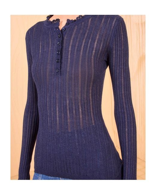 Ulla Johnson Blue Delia Top