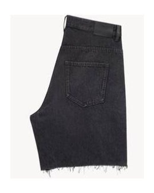 Saint Laurent Blue Distressed Denim Bermuda Shorts