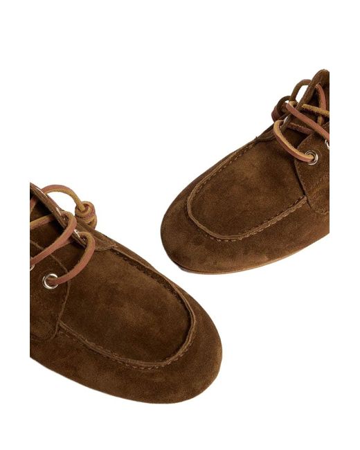 DSquared² Brown College Lace-Up Flat Shoes