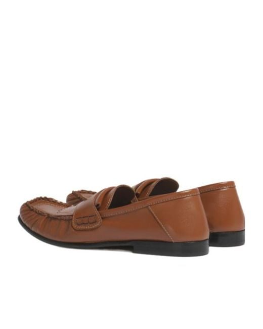 Marni Brown Tassel Fold-Heel Flat Shoes