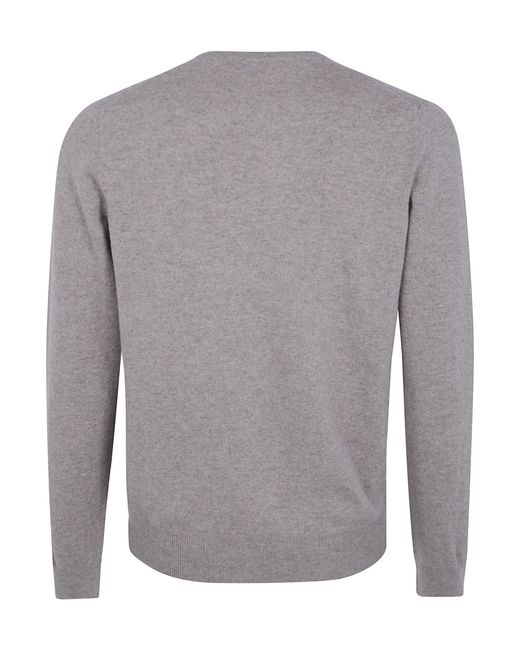 Gran Sasso Gray Crew Neck Sweater for men