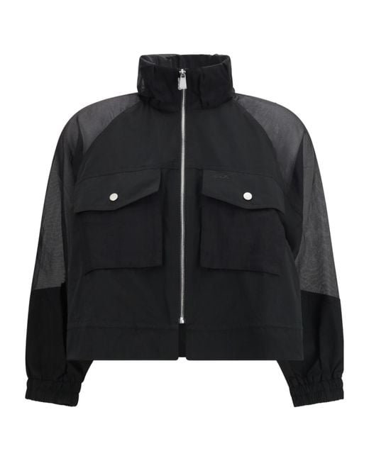 Pinko Black Beth Sheer-Panel Jacket