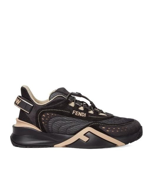 Fendi Black Flow Mesh Low-Top Sneakers