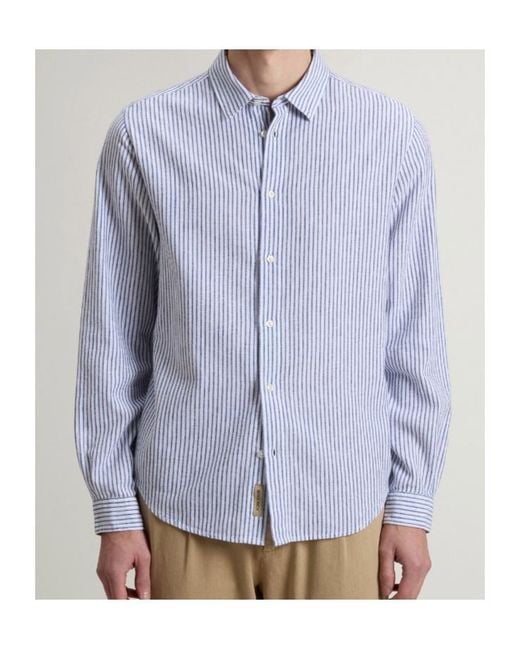 Woolrich White Striped Shirt for men