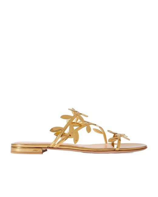 Gianvito Rossi Metallic Round-Headed Sandals