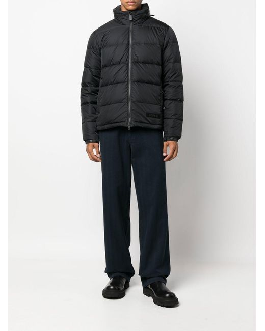 Aspesi Black Logo Patch Padded Jacket for men
