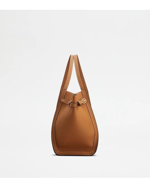 Tod's Brown Leather Small Tote Bag
