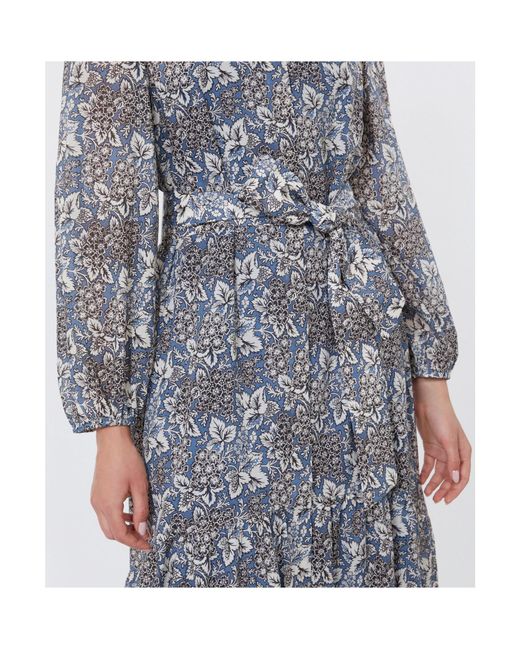 Weekend by Maxmara Gray Printed Belted Shirt Dress